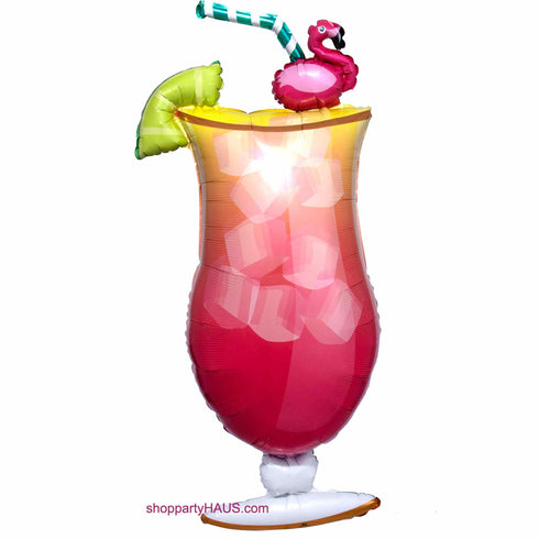 Tropical Flamingo Cocktail Drink Balloon | 41 INCH