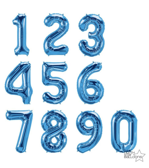 34 INCH | Blue Letter Balloons