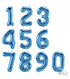 34 INCH | Blue Number Balloons