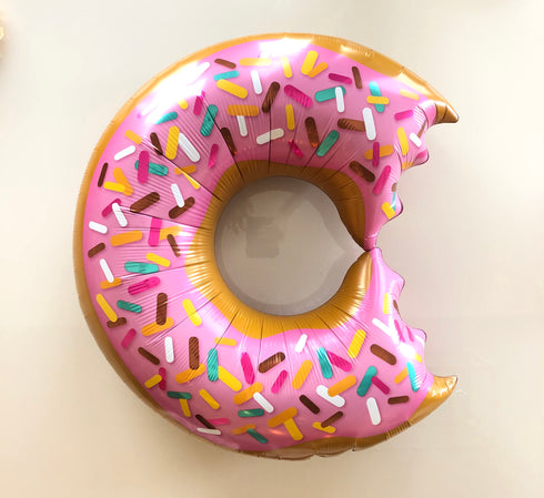 FOUR Donut Party Foil Balloon Letter Banner