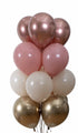 Chrome Pink and Gold Latex Balloon Bouquet l 11 INCH