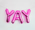 YAY Letter Balloon Kit | Silver | Gold | Rose Gold | Pink | Blue