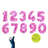 40 INCH | Glitter Fuchsia Pink Number Balloons