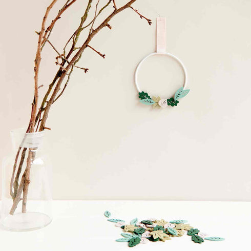 Leaf Wood Party Confetti | Forest Green, Blush, Sage, Gold | Package 48