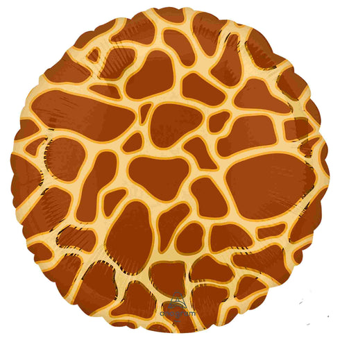 Giraffe Animal Print Round Balloons | 18 Inch