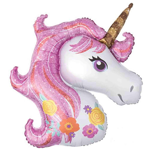 Magical Pink Unicorn Head Balloon | 33 INCH