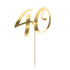 Number 40 Cake Topper | Metallic Gold