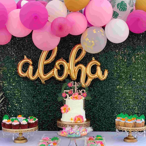 Aloha Gold Script Foil Balloon | 45 INCH