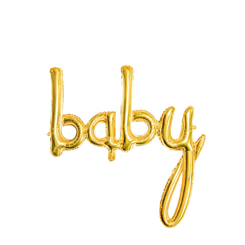 Baby Script Word Balloons | Rose Gold | Gold | White Gold | Pale Blue