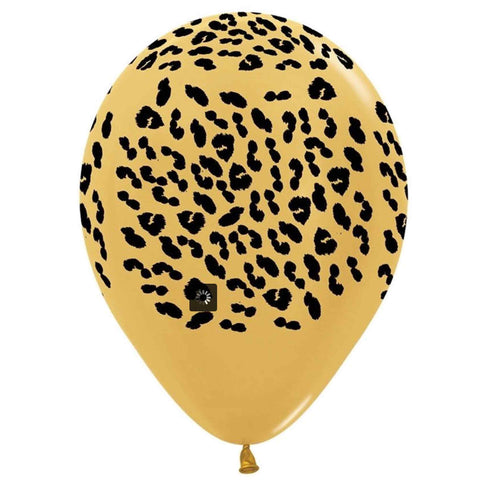 Gold Cheetah Animal Print Latex Balloons | 6 INCH or 12 INCH | Package 6