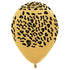 Gold Cheetah Animal Print Latex Balloons | 6 INCH or 12 INCH | Package 6