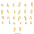 Letter I Script Balloons | Gold | Small 14 Inch