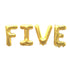 FIVE Letter Balloon Banner | Silver | Gold | Rose Gold | Pink | Blue