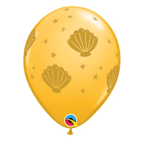 Mermaid Sea Shells Latex Balloons | Package 6