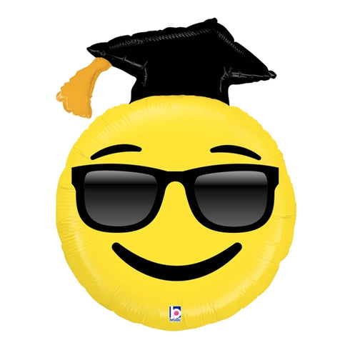 Grad Emoji Foil Balloon | 37 INCH