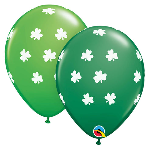 Lucky Shamrock Green Latex Balloons | 11 Inch | Package 6