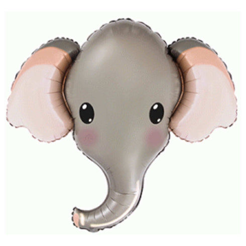 Elephant Head Balloons | Grey | Blue | Pink
