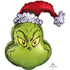 Grinch Head Christmas Foil Balloons | 29 Inch | Licensed
