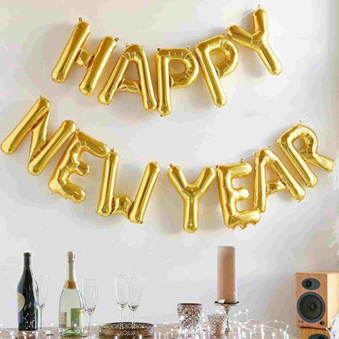 Happy New Year Balloons | Silver | Rose Gold | Gold | Pink | Blue