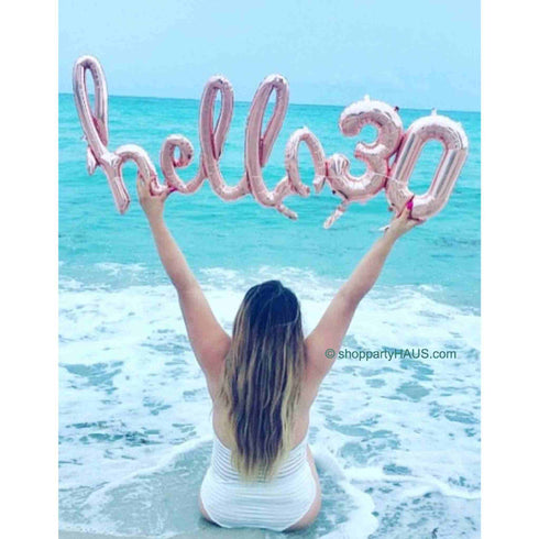 30 licious Foil Balloons | Rose Gold | Gold | Silver