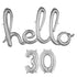 Hello 30 Foil Balloons | Rose Gold | Gold | Silver