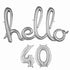 Hello 40 Foil Balloons | Rose Gold, Gold and Silver