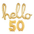 Hello 50 Foil Balloons | Rose Gold | Gold | Silver