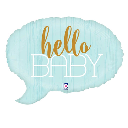 Pink Hello Baby Shout Out Foil Balloons | 24 INCH