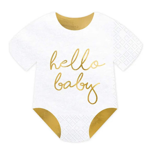 Baby Shower Hello Baby Romper Paper Napkins | Set 20