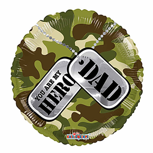You Are My Hero Dad Military Balloons | Father's Day | Dad Birthday | 18 Inch