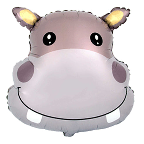 Hippo Head Foil Balloon | 22 Inches