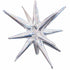 Holographic Silver Starburst All In One Foil Balloon | 22 Inch | Air Fill Only