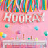 HOORAY Letter Balloon Banner | Gold | Rose Gold | Silver | Blue | Pink