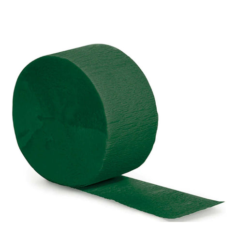 Hunter Green Green Crepe Paper Party Streamers | 81'