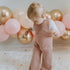 Latex Balloon Garland | Blush Pink with Hand Cut Gold Glitter Confetti