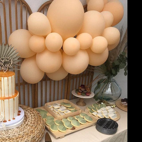 Matte Blush Nude Round Latex Balloons
