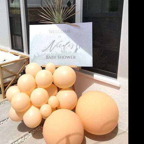 Matte Blush Nude Round Latex Balloons