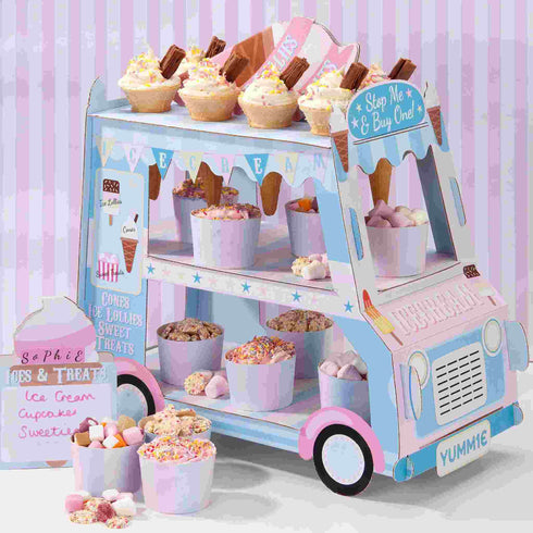 Ice Cream Truck Cupcake and Treat Stand