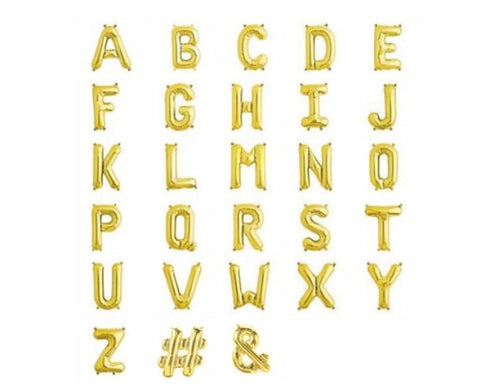 34 INCH | Gold Letter Balloons