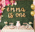 First Birthday Custom Name Balloon Banner | "*name* is one"