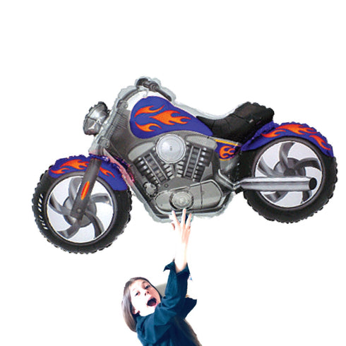 Motorcycle Foil Balloon | 45 INCH | Black | Blue | Copper | Pink