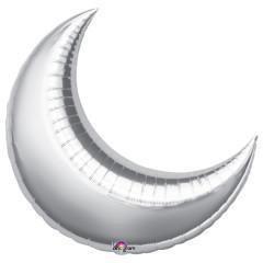 Silver Moon Foil Balloon | 35 INCH