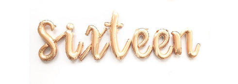 SIXTEEN Letter Balloon Kit | Silver l Gold l Rose Gold