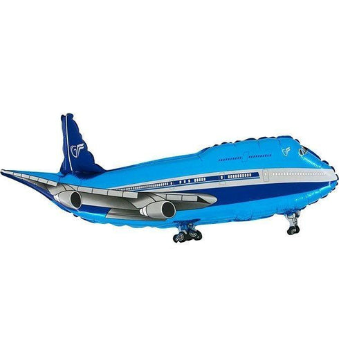 Jumbo Jet Airplane Foil Balloon | 40 INCH | Blue | Red