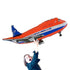 Jumbo Jet Airplane Foil Balloon | 40 INCH | Blue | Red