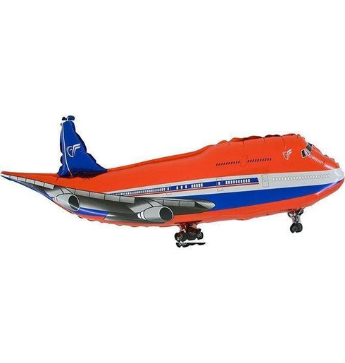 Jumbo Jet Airplane Foil Balloon | 40 INCH | Blue | Red