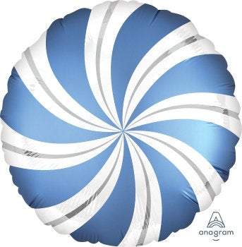Blue Candy Swirl Balloons | 18 INCH