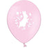 Pastel Pink and Blue Bunny Latex Balloons | Silhouette | 11 Inch