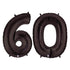 Black Number 60 Balloons | 26 INCH