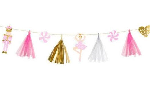 Pretty Pink Nutcracker Christmas Paper Garland